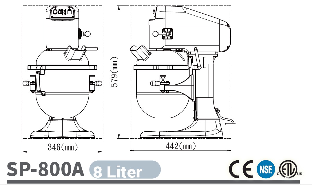 ספאר מיקסר 8 ליטר מקצועי Professional SPAR מימדים קוק פרו