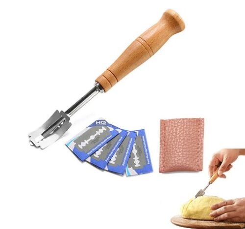 סכין לעיצוב לחם כולל חמישה סכינים ונרתיק שמירה