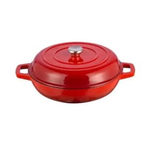 סוטאז' צרפתי חדש 28 ס''מ מברזל יצוק מצופה אמייל מבית CARNE - צבע אדום