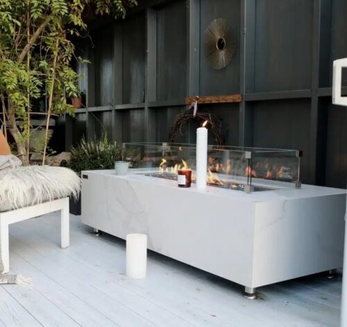 שולחן אש Elementi Carrara Porcelain
