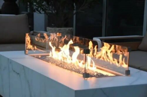 שולחן אש Elementi Carrara Porcelain תמונת אווירה