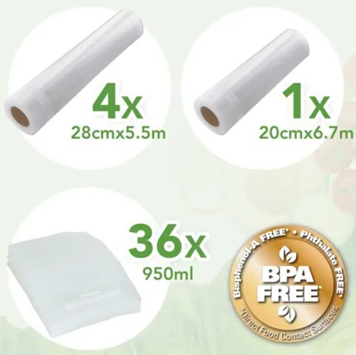 מארז שקיות וואקום קומבו FoodSaver Bag Combo פירוט