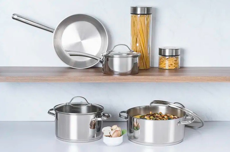 סט 4 חלקים טרמונטינה אונה נירוסטה Tramontina Cookware Una Set תמונת אווירה