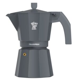 מקינטה אלומיניום 3 כוסות סדרת ITALEXPRESS מבית Pezzetti עכבר אפור